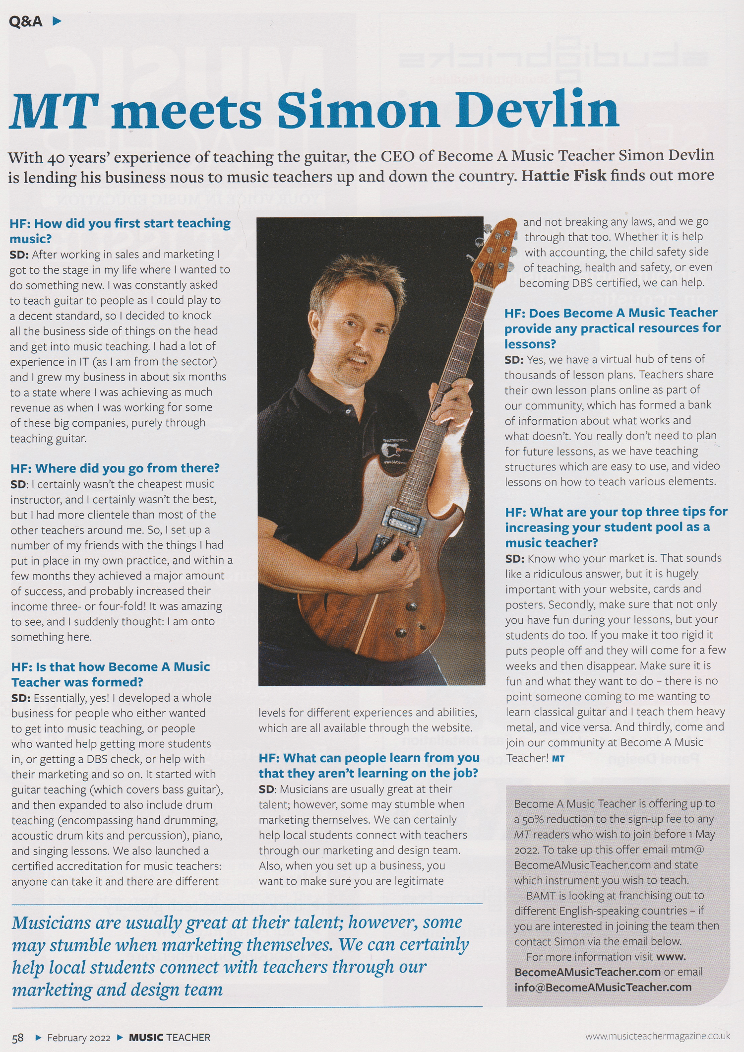 Music Teacher Interview